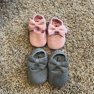 Baby girl 0-6 months Mary Jane shoes with bow